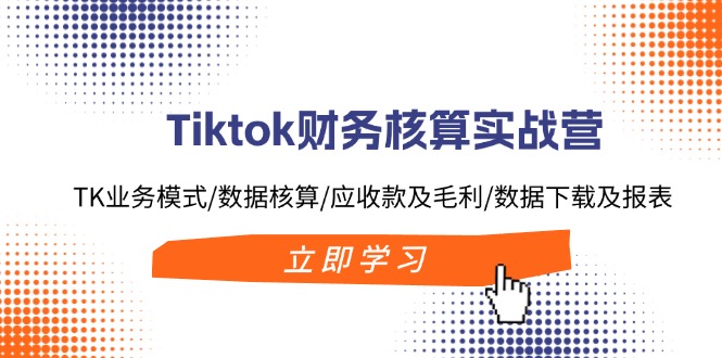 （11978期）Tiktok财务核算实战营：TK业务模式/数据核算/应收款及毛利/数据下载及报表-苏武资源网